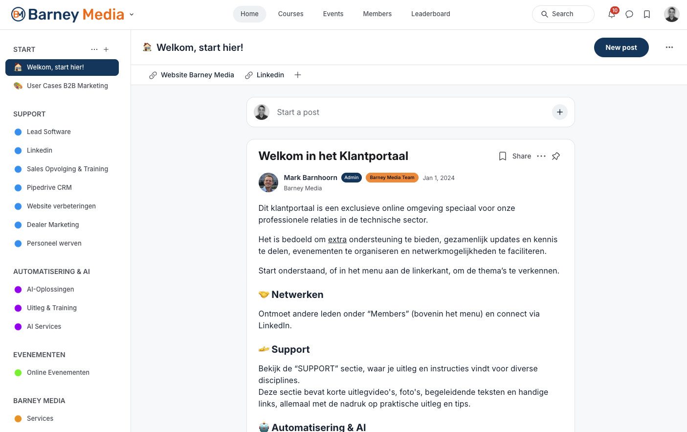 Exclusief klantportaal voor technische bedrijven – Barney Media